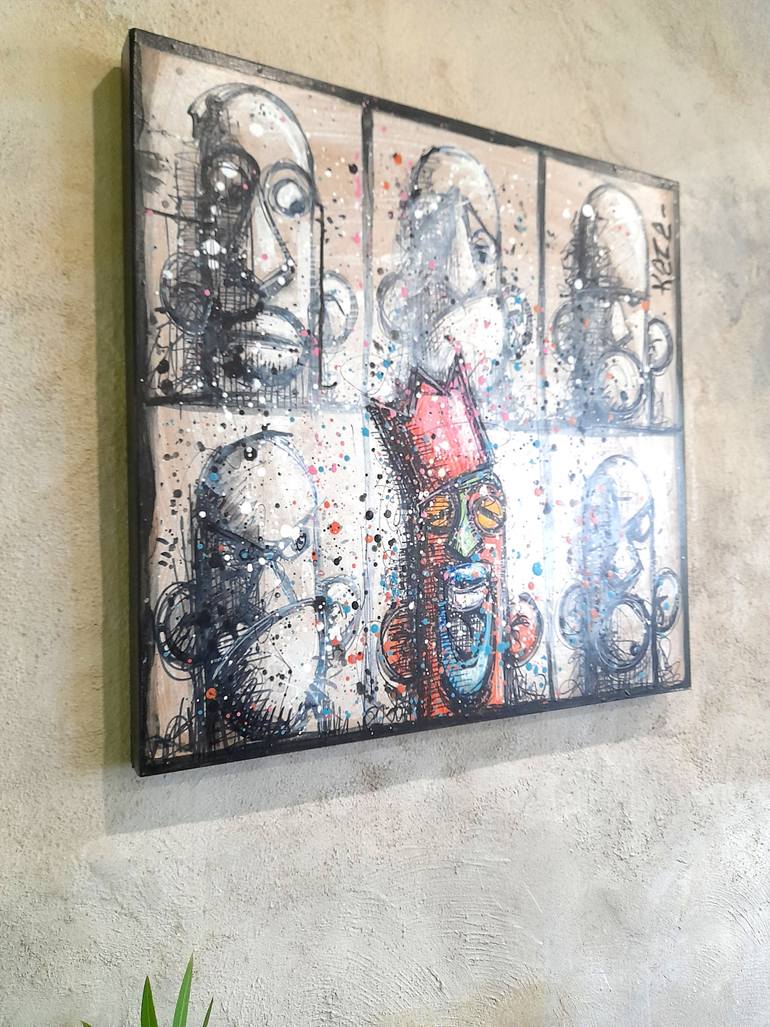 Original Expressionism Men Painting by Kaza Painter