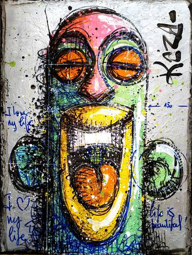 Print of Expressionism Graffiti Paintings by KAZA painter