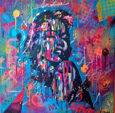 Original Abstract Pop Culture/Celebrity Paintings by Mateusz Stronk