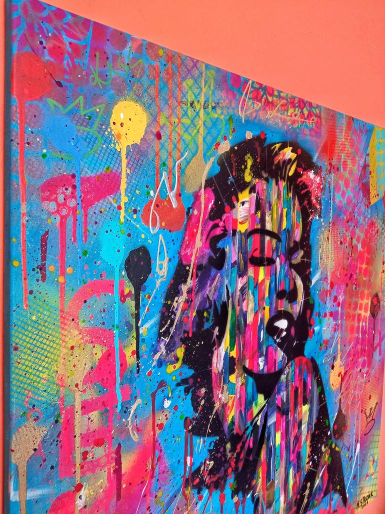 Original Abstract Pop Culture/Celebrity Painting by Mateusz Stronk