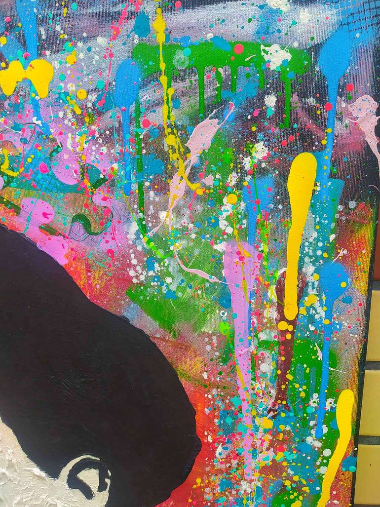 Original Abstract Cinema Painting by Mateusz Stronk