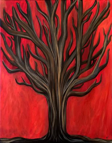 Print of Contemporary Tree Paintings by Bonnie Ballentine