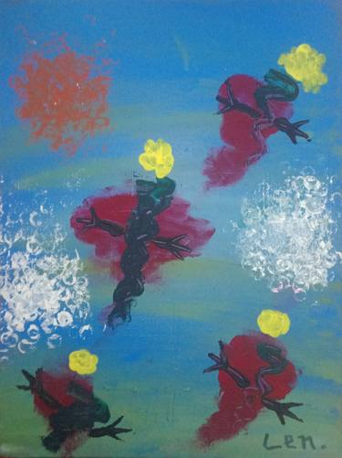Original Abstract Expressionism Abstract Painting by Lendra Maulana