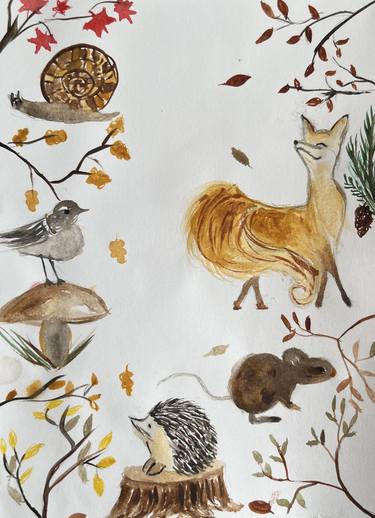 Print of Animal Paintings by Elena Makhonina