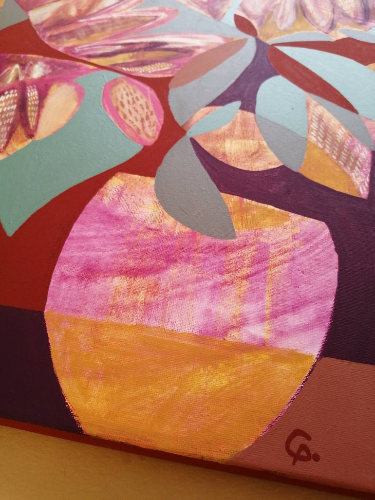 Original Abstract Floral Painting by Gabriela Avila