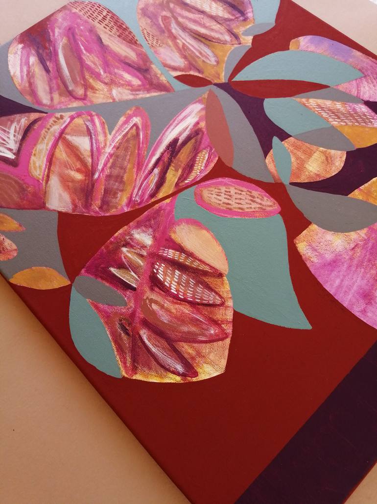 Original Abstract Floral Painting by Gabriela Avila