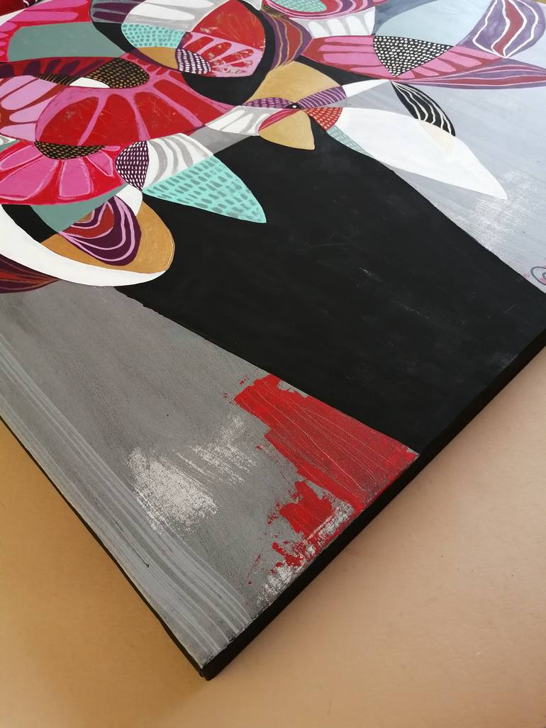 Original Abstract Floral Painting by Gabriela Avila