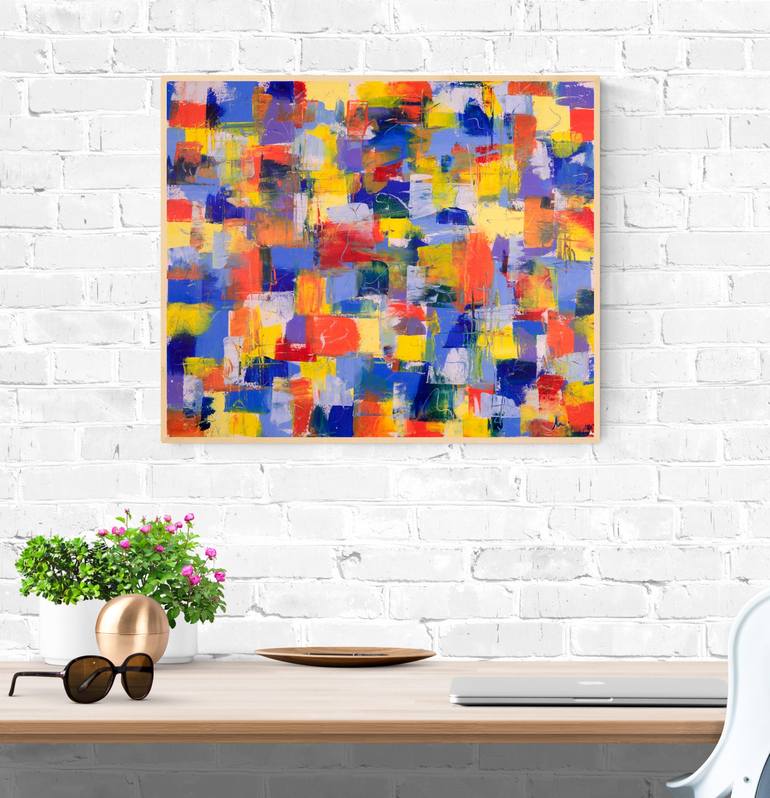 Original Fine Art Abstract Painting by Marcelo Santos