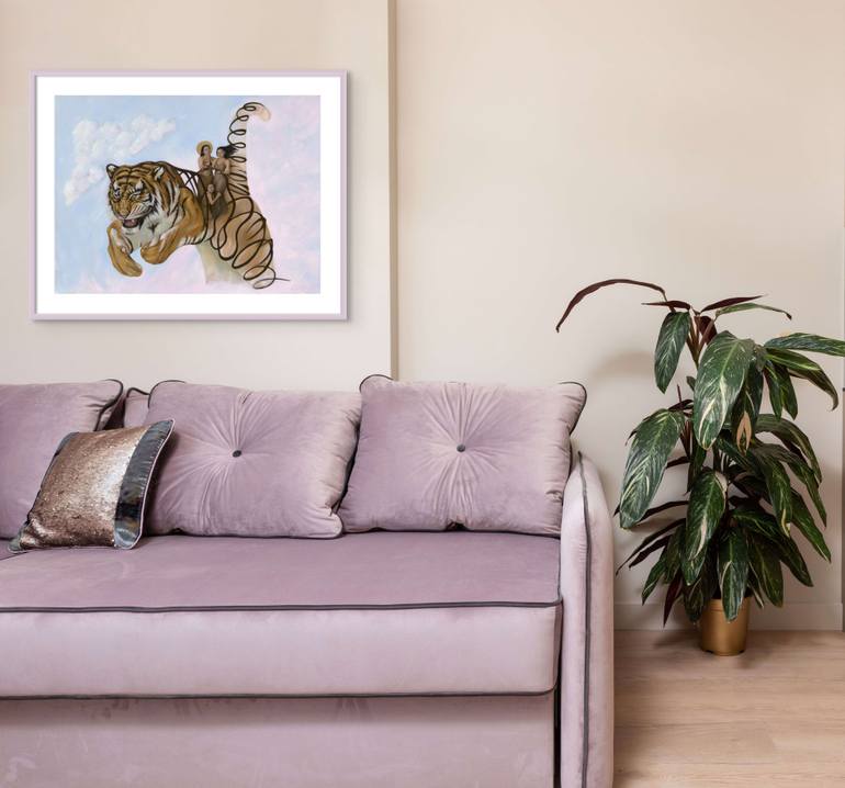 Original Symbolism Animal Printmaking by Cynthia Howard