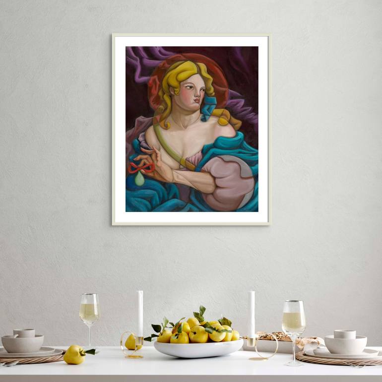 Original Baroque Women Printmaking by Cynthia Howard