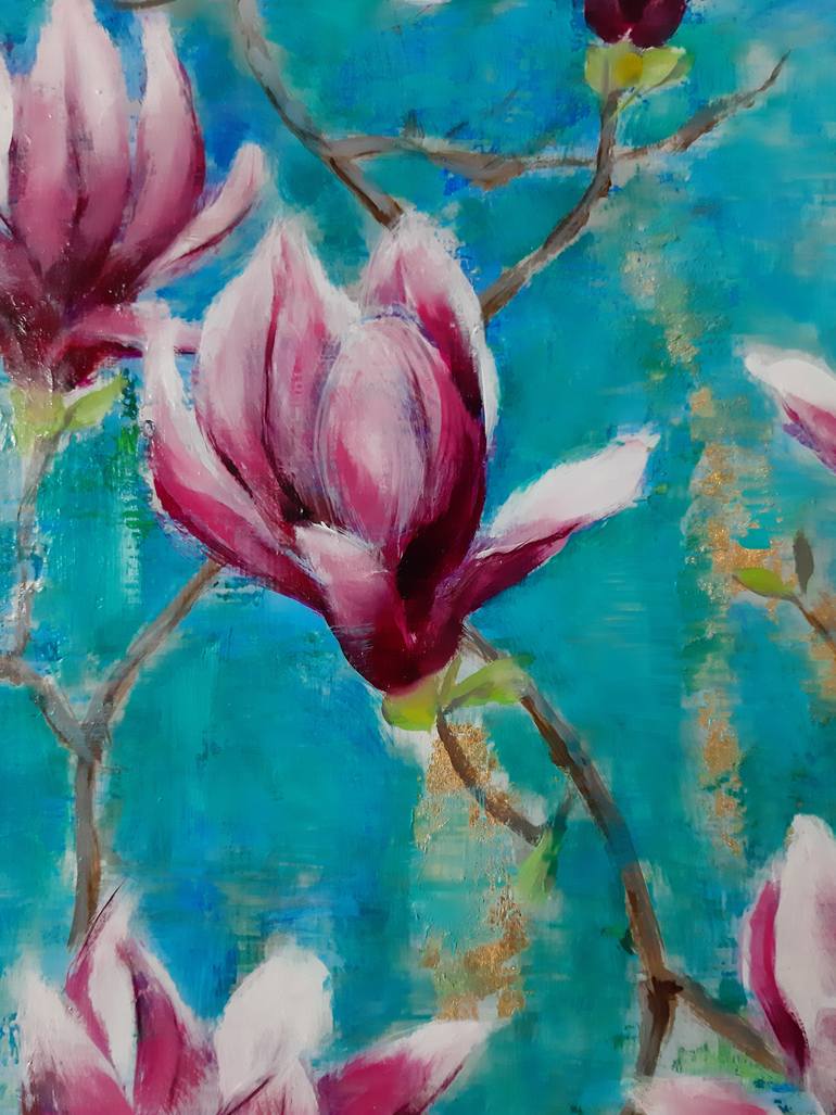 Original Contemporary Floral Painting by Zsuzsi Gyimesi