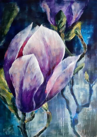 Original Expressionism Floral Paintings by Zsuzsi Gyimesi