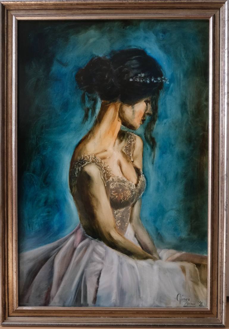 Original Women Painting by Zsuzsi Gyimesi