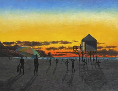 Print of Modern Beach Paintings by Justin Summerton
