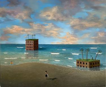 Print of Surrealism Seascape Paintings by Justin Summerton