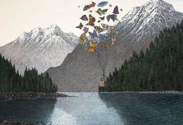 Original Surrealism Landscape Paintings by Justin Summerton