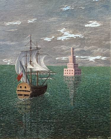 Print of Surrealism Ship Paintings by Justin Summerton