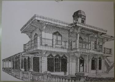 Original Fine Art Architecture Drawings by Riko Mardiansyah