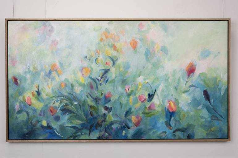 Original Abstract Garden Painting by Robyn Pedley