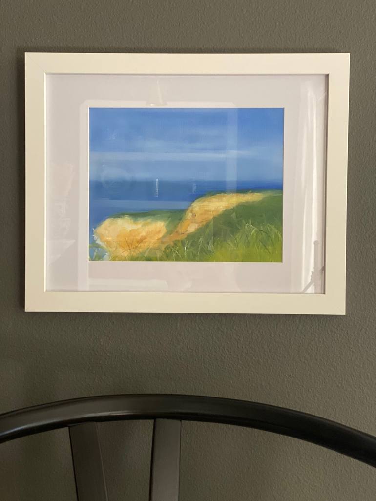 Original Minimalism Seascape Painting by Maureen Weber