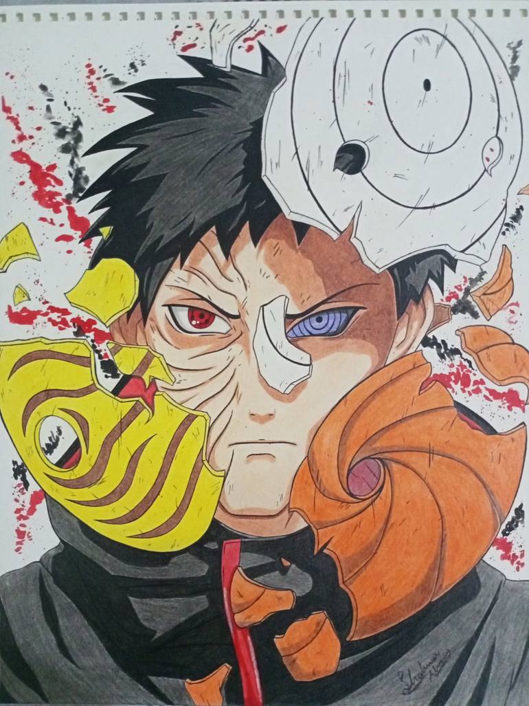 How To Draw Obito Uchiha