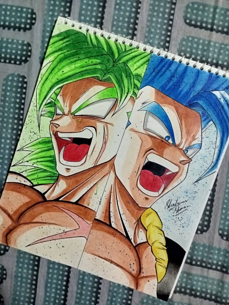 Gogeta vs broly artwork Drawing by Shahmeer sasson arts