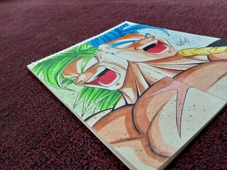 Gogeta vs broly artwork Drawing by Shahmeer sasson arts