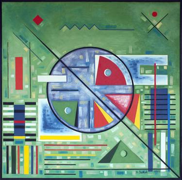 Original Abstract Geometric Paintings by Hekuran Sokoli