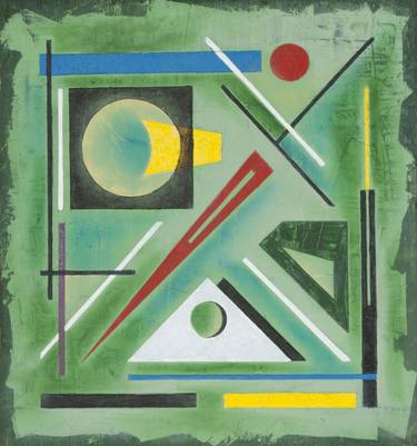 Original Abstract Geometric Paintings by Hekuran Sokoli