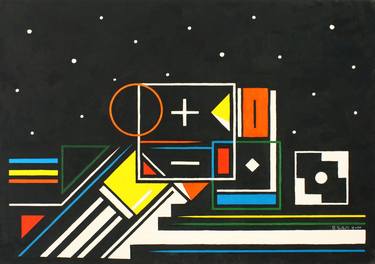 Print of Geometric Paintings by Hekuran Sokoli