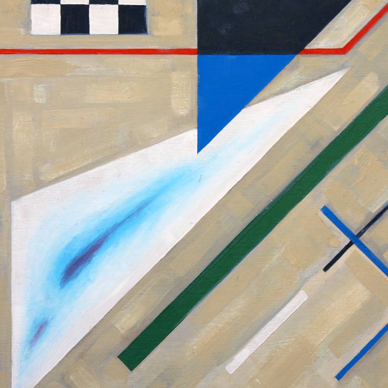 Original Abstract Geometric Painting by Hekuran Sokoli