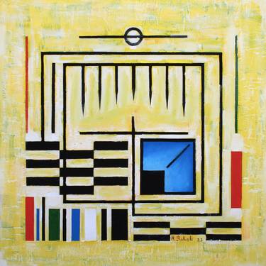 Original Abstract Geometric Paintings by Hekuran Sokoli