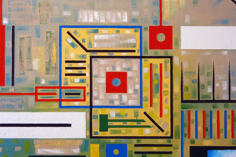 Original Geometric Painting by Hekuran Sokoli