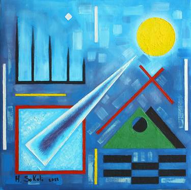 Original Abstract Geometric Paintings by Hekuran Sokoli