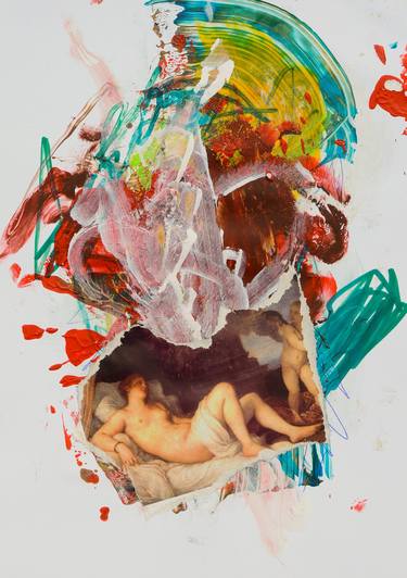 Original Abstract Expressionism Abstract Mixed Media by Monika Czekanska