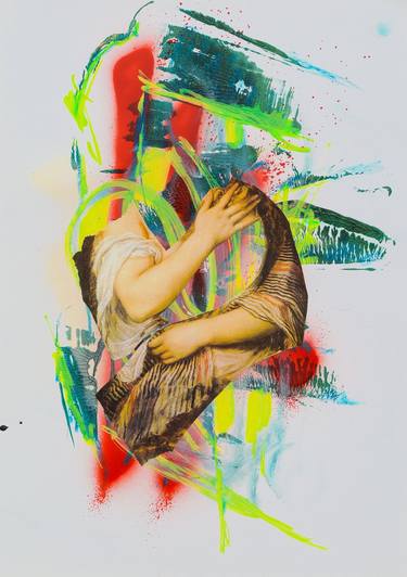 Original Abstract Expressionism Abstract Mixed Media by Monika Czekanska