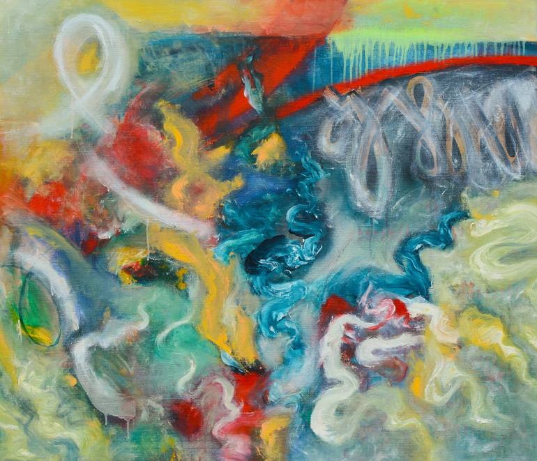 Original Abstract Expressionism Abstract Painting by Monika Czekanska