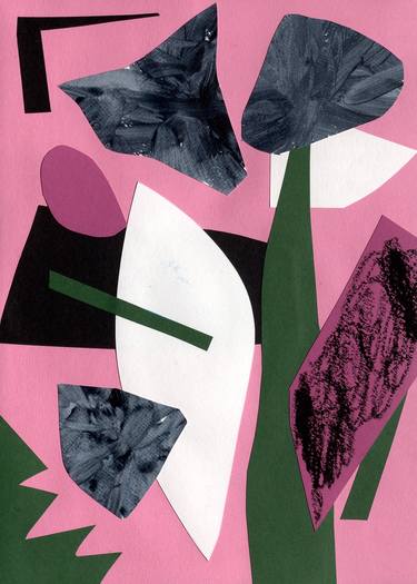 Print of Floral Collage by Mika Vilna