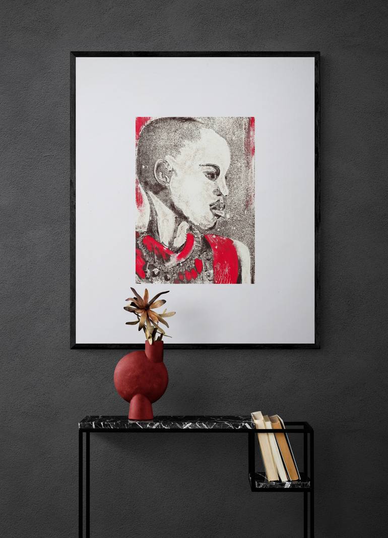 Original Expressionism People Drawing by Olga Schellenberg