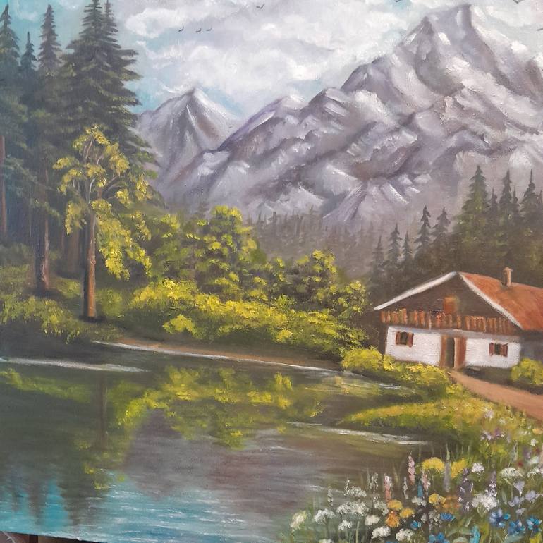 Original Impressionism Landscape Painting by Olena Lisova