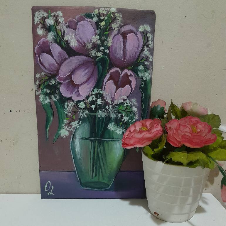 Original Fine Art Botanic Painting by Olena Lisova