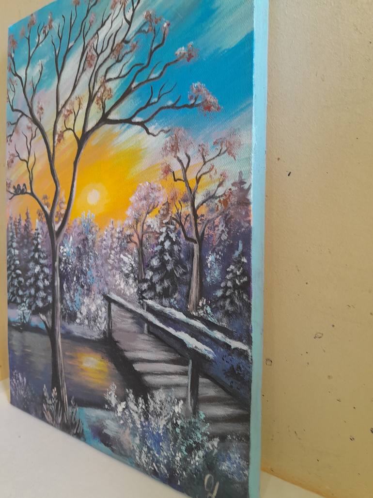 Original Impressionism Landscape Painting by Olena Lisova