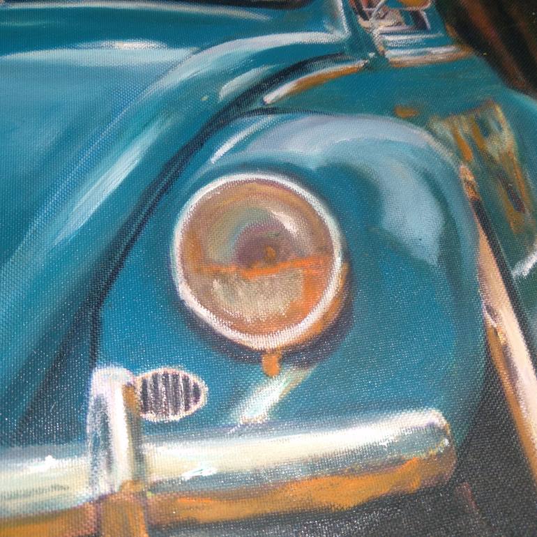 Original Art Deco Automobile Painting by Olena Lisova