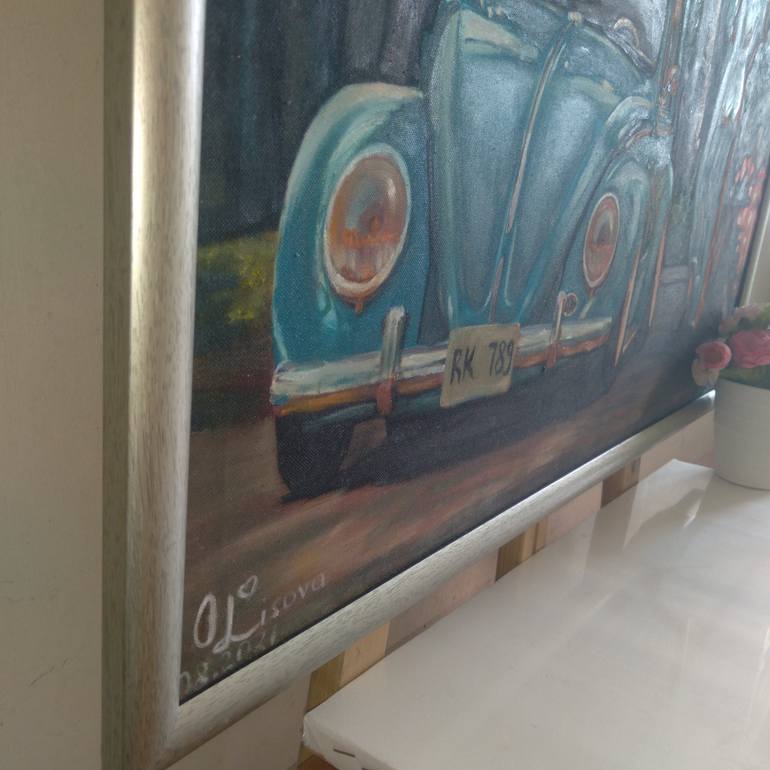 Original Art Deco Automobile Painting by Olena Lisova