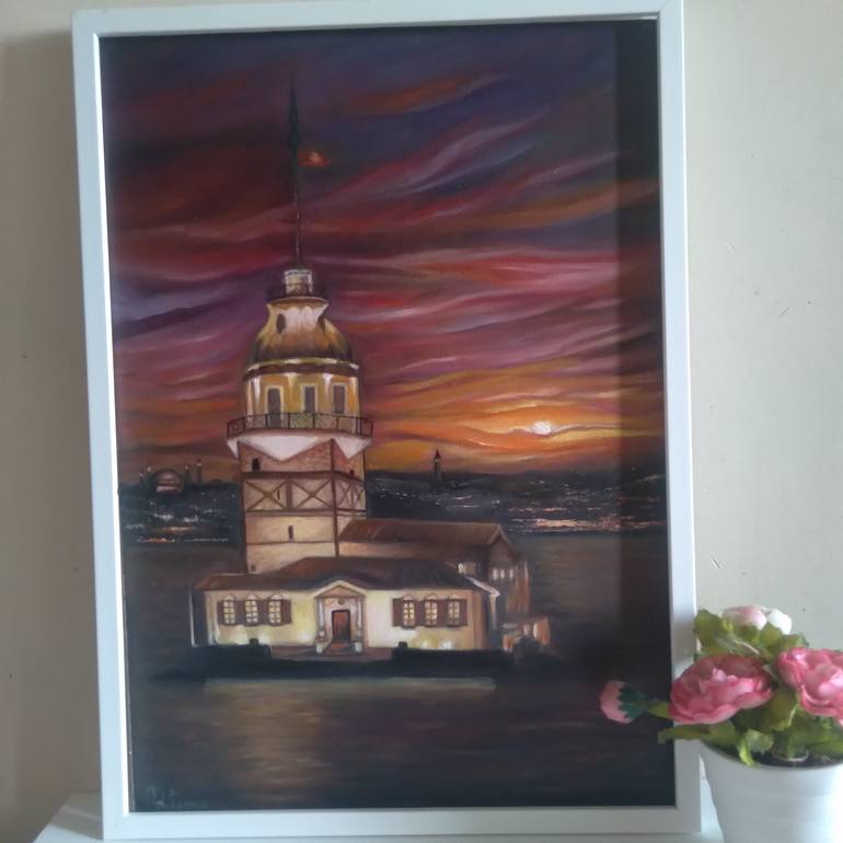 Original Architecture Painting by Olena Lisova