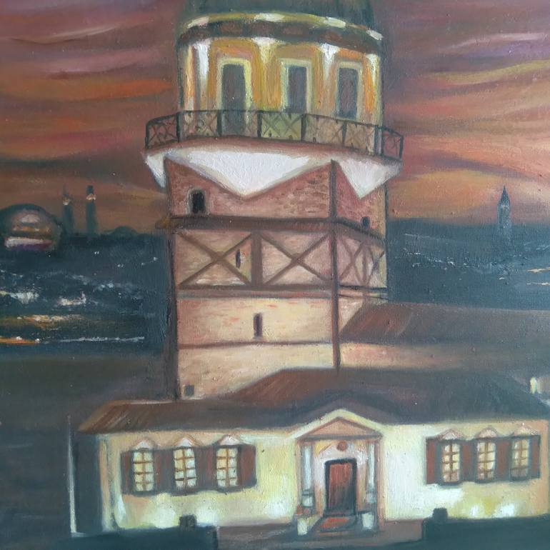Original Architecture Painting by Olena Lisova