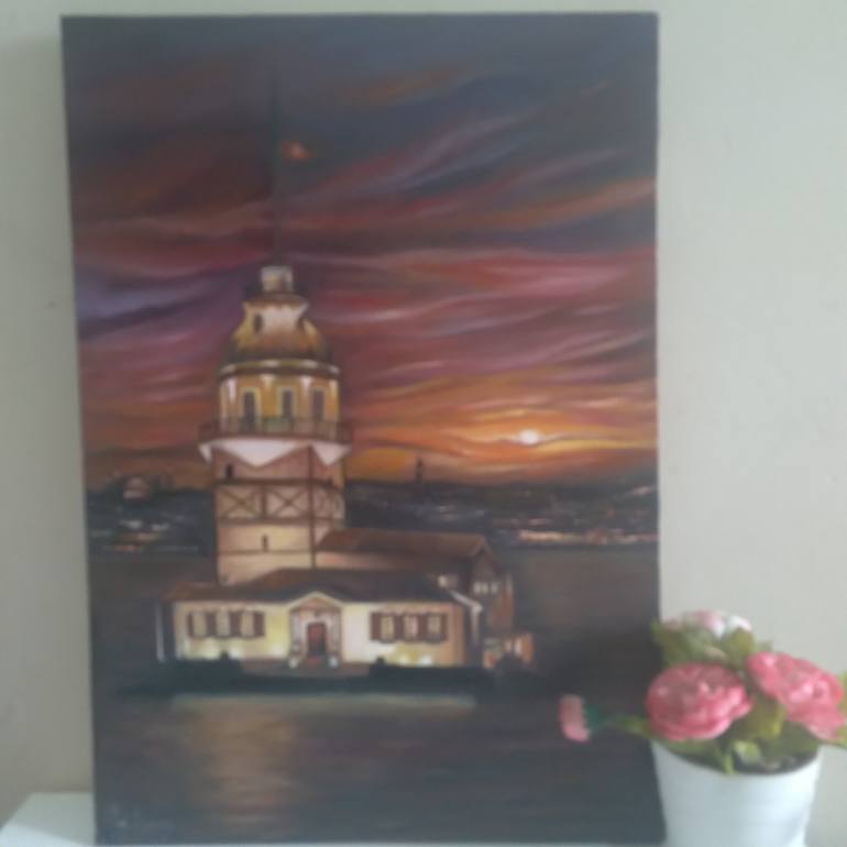 Original Architecture Painting by Olena Lisova