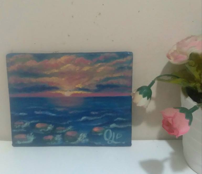Original Impressionism Seascape Painting by Olena Lisova