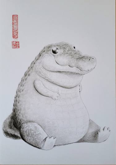 Saatchi Art Artist Arthur Heng; Drawings, “Chubby Crocodile” #art