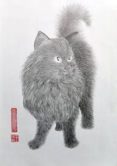 Original Figurative Animal Drawings by Arthur Heng